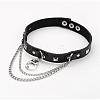 Punk Rock Style Cowhide Leather Choker Necklaces NJEW-D287-11-2