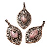 Natural Rhodonite Pendants G-H065-3R-05-1