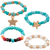 6Pcs 2 Styles Glass Beaded Decorative Rings for Smartwatch Band AJEW-CP0009-94A-7