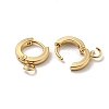 201 Stainless Steel Huggie Hoop Earrings Findings STAS-A167-01L-G-2