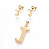 304 Stainless Steel Pendants and Stud Earrings Jewelry Sets SJEW-P099-10G-1