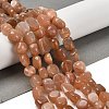 Natural Peach Moonstone Beads Strands X-G-P497-01E-69B-1