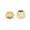 Brass Flower Bead Caps KK-O043-03G-1