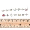 Rectangle with Teardrop Brass Micro Pave Cubic Zirconia Dangle Stud Earrings EJEW-G452-10P-5