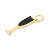 Brass Enamel Pendants KK-U062-02A-04-2