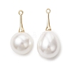 2Pcs 2 Styles Shell Pearl Pendants PALLOY-JF05423-1