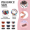 105Pcs 3 Colors Polymer Clay Rhinestone European Beads CPDL-TA0001-02-4