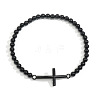 Men's Gemstone Beaded Cross Bracelet MS7461-5-1