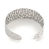 Non-Tarnish Textured 304 Stainless Steel Cuff Bangles for Women BJEW-P331-01P-3