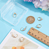 10Pcs Brass Cubic Zirconia Leverback Earring Findings KK-BBC0024-27-3