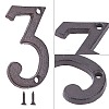 Iron Home Address Number AJEW-WH0126-24C-4