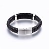 Leather Cord Bracelets BJEW-E345-09P-3