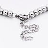 304 Stainless Steel Cross Link Bracelets BJEW-F138-02P-3