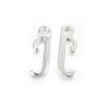 Silver Color Plated Alloy Letter Pendants X-PALLOY-J718-01S-J-1