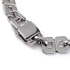 Non-Tarnish 304 Stainless Steel Oval & Rectangle Link Chain Bracelet for Men Women BJEW-G669-24P-3