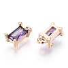 Brass Cubic Zirconia Charms LS-X1-KK-S350-367J-2