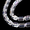 Electroplate Transparent Glass Beads Strands LS-EGLA-Q132-03A-A01-3