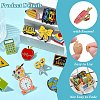16Pcs 16 Styles Back To School Theme Enamel Pin JEWB-CJ0003-60-3