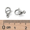 304 Stainless Steel Lobster Claw Clasps STAS-G035-D-3