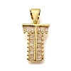 Rack Plating Brass Micro Pave Cubic Zirconia Pendants KK-L226-100G-T-1