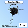 1Pc Retro Cloth Rose Flower Waxed Cord Wrap Choker Necklaces for Women NJEW-CP0001-05A-2