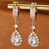 Alloy & Crystal Rhinestone Dangle Hoop Earrings WG072DE-02-1