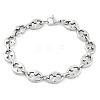 304 Stainless Steel Oval Link Chain Bracelets for Women Men BJEW-F488-48B-P-4