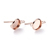 304 Stainless Steel Earring Settings LS-STAS-O141-02RG-2