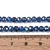Electroplate Transparent Glass Beads Strands EGLA-N054-T4mm-A02-4