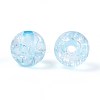 Transparent Crackle Acrylic Beads CACR-R008-8mm-07-2