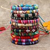 12Pcs Bohemian Style Cotton Cord Knitting Braided Anklet Sets FS-WGF0344-02-1