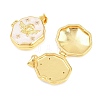 Brass Locket Pendants KK-D232-07G-01-2