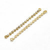 Brass Cubic Zirconia Cup Chain Links KK-T032-161G-2