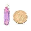 Natural Quartz Crystal Point Pendants PALLOY-JF01050-4