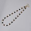 Column Natural Tiger Eyes & Kambaba Jasper & White Shell Beaded Necklaces for Women NJEW-T017-01G-2