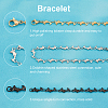 6Pcs 3 Color 304 Stainless Steel Dolphin Link Bracelets Set for Women BJEW-UN0001-23-4