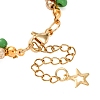 3Pcs Christmas Alloy Enamel Charm Bracelets BJEW-JB12482-5