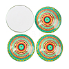 Mosaic Printed Glass Half Round/Dome Cabochons GGLA-N004-20mm-G-3