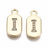 Brass Micro Pave Clear Cubic Zirconia Pendants KK-S360-052I-NF-1