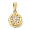 Ion Plating(IP) 304 Stainless Steel Micro Pave Cubic Zirconia Pendants STAS-Z107-02G-01-1