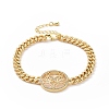 Clear Cubic Zirconia Butterfly Link Bracelet BJEW-B068-06-1