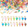 200Pcs Transparent Acrylic Pendants PALLOY-TAC0297-1