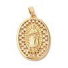 Brass Micro Pave Cubic Zirconia Pendants KK-M294-06G-02-1