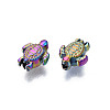 Rack Plating Rainbow Color Alloy Beads PALLOY-S180-343-4