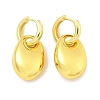 Oval Brass Hoop Earrings for Women EJEW-U057-06A-01G-4