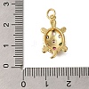 Rack Plating Brass Micro Pave Cubic Zirconia Pendants ZIRC-F142-21G-3