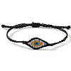 Adjustable Evil Eye Polyester Cord Braided Bracelets for Men Women BI7988-20-1