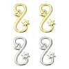 4Pcs 2 Colors Brass S-Hook Clasps KK-FS0001-75-1