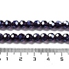 Electroplate Transparent Glass Beads Strands EGLA-A035-T6mm-A15-4