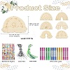 DIY Unfinished Wood Rainbow Wind Chime Kits for Children's Crafts ST-CJ0009-2-8